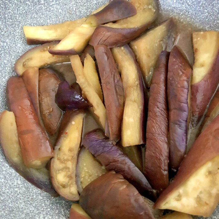 茄子の麺つゆ生姜煮